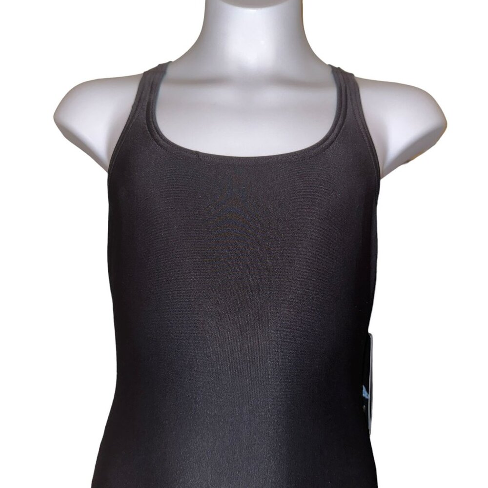 NWT Speedo Pro LT Super One Piece Swimsuit Womens 28 Solid Black Compression - Picture 2 of 9